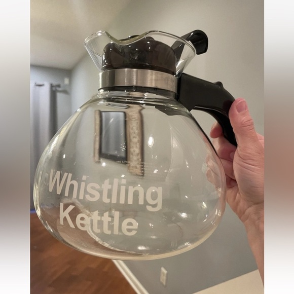 Cafe Brew Glass 12 Cup Stove Top Whistling Tea Kettle Germany 2333 - Picture 7 of 16